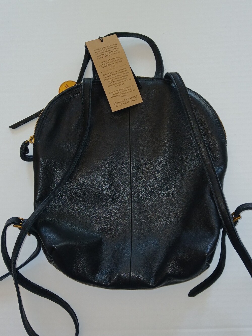 margot Genuine Leather Camille Backpack, Black, Small - Picture 11 of 13